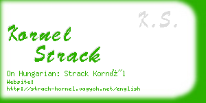 kornel strack business card